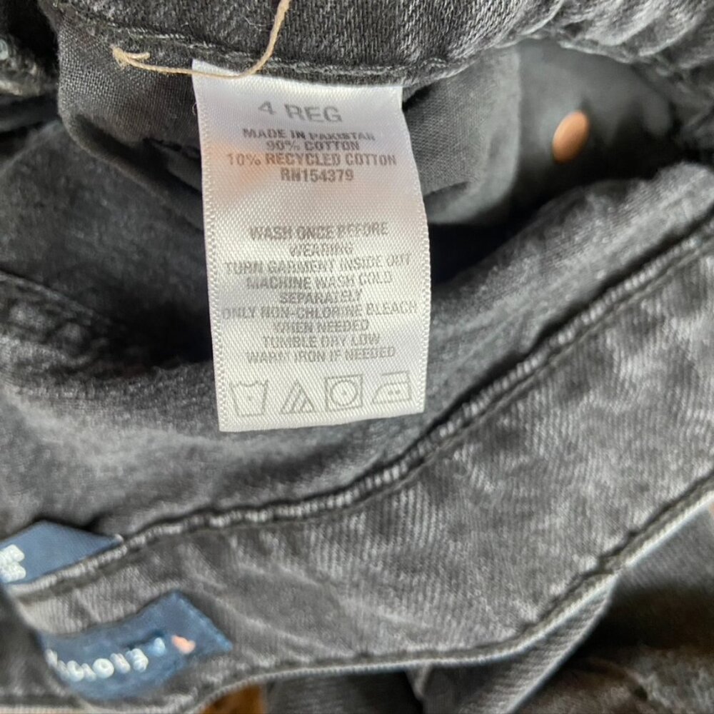 Pac Sun High Rise Button Fly Black Distressed Jeans Sz 27 - Picture 10 of 11